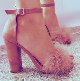 Womens Elegant Peep Toe Ankle Strap Block Heel Sandals Shoes