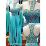 Beading Prom Dress Blue Special Occasion Pageant Dresses P3123