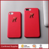 3D Animal Embroidery Pattern PU Leather Protective iPhone Case