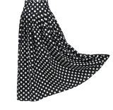2017 Newest Woman Design Apparel Black and White Dots Print Long Beach Skirt