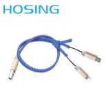 Hot Selling Zipper Cable 2 in 1 for iPhone Samsung