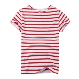 OEM Unisex Striped White and Red Sailor's Striped T-Shirt