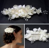 New Style Wholesale Price Handmade White Flower Hairpins Bridal Headpieces