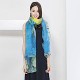 Digital Print Fashion Silk Scarf for Ladies