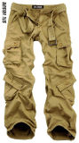 Mens Solid Pockets Design Cargo Long Casual Pants (145)