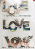 Alphabet Love Rhinestone Design Heat Transfers for Tshirts (HF-Love)