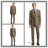 Bespoke Tailor 100% Wool Brown Suit for Men