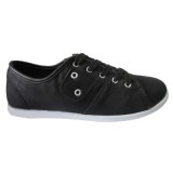 Global Selling Lace-up Plain Black Suede Leather Casual Sneaker Shoes