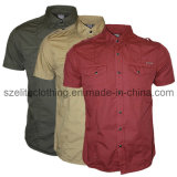 Cotton Polyester Button Men Shirts (ELTDSJ-43)