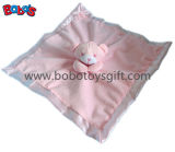 High Quanlity Saft Plush Pink Bear Baby Toy Softest Baby Comforter Bib