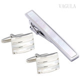 VAGULA Pearl Cufflinks Set of Tie Clip Cuff Links 18