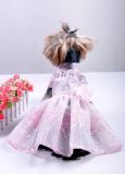 Pink and Blue Silk Lace Pet Wedding Dress Xs-XL