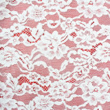 Ivory White Floral Allover Pattern Wrap knitting Lace for Wedding Dresses, Garments, Party Decoration