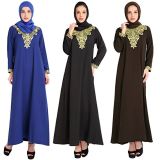 Muslim Women Dress Dubai Abaya Kaftan with Scarf