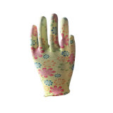 Women Garden Work Hand Gloves with Flower PU Coated