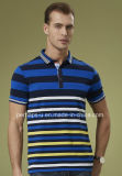 News Design Mens Colorful Stripe Polo Shirt