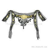 Fashion Black Embroidery Lace Collar Cotton Fabric Dress Garment Accessories