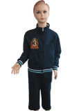 High Quality Children's Fleece Jogging Suit with Embroidery