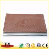 Hot Selling Business Leather and Metal Cardcase with Embossed Logo