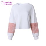 Ladies Baggy Patchwork Tops Warm Sweater Pullover