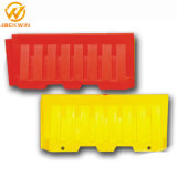 Red Yellow White 2000mmx800mm Plastic Jersey Traffic Water Filled Barrier