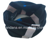 Factory Produce Custom Color Dyed Black 25*50cm Neck Scarf Tubular with 3m Reflective Stripe