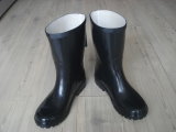 Black Medium Rubber Rain Boot, Cheapness Women Rain Boots, Cheap Black Rubber Rain Boot