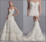 Strapless Wedding Gowns Sweetheart Lace Beaded Bridal Wedding Dress Lb18129