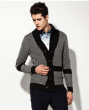 50%Wool 50%Acrylic ODM Vintage Knit Men Cardigan