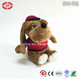 Sitting Nice Plastic Eyes Plush Brown Soft Stuffed Dog Toy