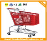 Hot Sale Plastic Supermarket Shopping Trolleys with Metal Frame