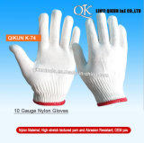 K-74 10 Gauges Knitted Safety Working Nylon Gloves