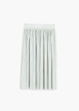 Flowy Fabric Metallic Pleated Skirt