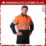 High Quality Wholesale Reflective Cotton Men Safety Shirt (ELTHVSI-18)