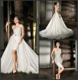 Hil-Low Wedding Dress Two Pieces Arabic Bridal Wedding Gown H13168