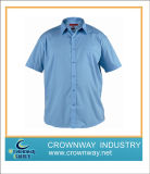 Latest Style Men's Blue Color Short Sleeve Dress Shirt