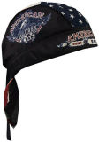 Custom Made Logo Printed Cotton Black Sports Biker Cap Bandana Headwrap