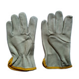 Pig Grain Leather Working Safety Drivers Gloves for Driving