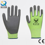 Hppe Liner Cut Resistance PU Coated Safety Work Glove (PU004)