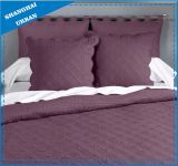 Claret Violet Ultrasonic Polyester Bedspread Set