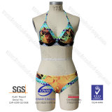 New Style Printing Lycra Spandex Triangle Bikini Swimwear
