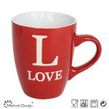 Love 11oz Outside Red Inside White Coffee Mug