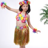 Hawaiian Luau Hula Skirts - Grass Hibiscus Flowers Birthday Costume Events Celebration Tropical Party Favors Supplies Party Decoration