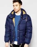 Men's Casual Padded Quilted Jacket with Hoody