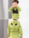 Ks57 Hotsale Spring Autumn Newest Boy Suits Long Sleeve Two-Piece Pullover Hooded Kids Clothes for Retail