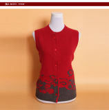 Women's Yak Wool/Cashmere Round Neck Cardigan Waistcoat/Sweater/Garment/Knitwear/Clothes
