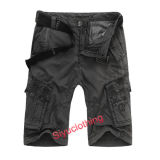 Men Fashion Comfortable Loose Cargo Pockets Cotton Shorts (S-1515)