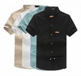 Men's Clothing 100%Cotton Woven Y/D Plaid Short Shirt (RTS14028)