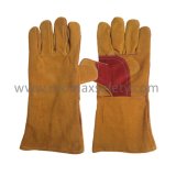 Yellow Cow Split Leather Reinforced Welder Glove Safety Gloves