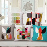 Nordic Abstract Geometry Cotton Linen Cushion Cover for Sofa (35C0249)